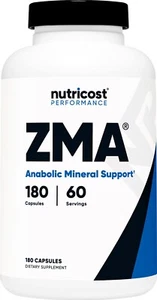 Nutricost ZMA 490 mg, 180 capsule - senza glutine, non OGM, alta qualità - Foto 1 di 5
