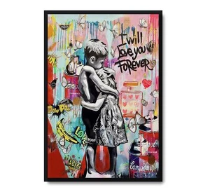 Street Graffiti Wall Art Banksy Poster Teen Boys and Girls Canvas Print Water... - Picture 1 of 7
