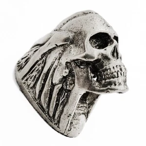 RvD CooB Metal Silver Knife Pommel Bolster DEATH SKULL - Custom Knives Making - Picture 1 of 4