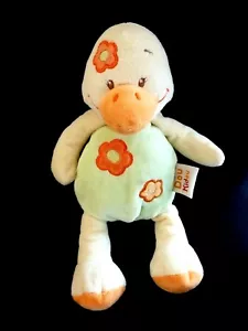 *. DOUDOU PELUCHE DOUKIDOU Dou Kidou OISEAU CANARD VERT JAUNE FLEUR 28c ET.NEUF* - Foto 1 di 2