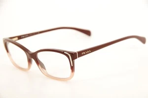 Rare Authentic Prada VPR23O JAJ-1O1 52mm Burgundy Pink Frames Glasses Italy - Picture 1 of 7