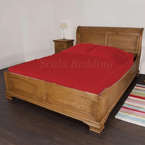 1 Piece 28" Deep Pocket Fitted Sheet 100% Egyptian Cotton 1000TC All Size Color - Picture 1 of 25