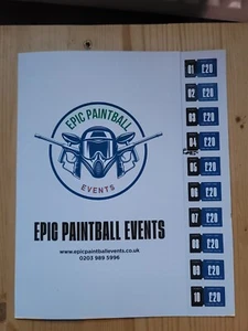 EPIC PAINTBALL EVENTS TICKETS x 10 *NO EXPIRY DATE* - Picture 1 of 4