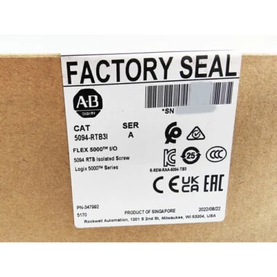 New Factory Sealed Allen-Bradley 5094-RTB3I Flex 5000 I/O Logix 5000 - Image 1 of 4