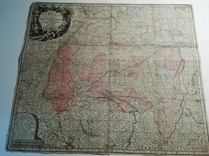 1730 circa. Baden-Württemberg. Col. Carta incisione su rame di Seutter - Foto 1 di 7