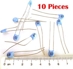 STC Disc Ceramic Capacitor 220pf 100V 10 Pieces OL0058E - Picture 1 of 2
