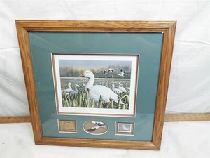 200d Steve Oliver PA Wildlife Snow Goose Stamp & LE Print Ducks Unlimited - Bild 1 von 5