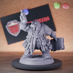 Giff Alchemist Miniatur Nilpferd Artificer Dungeons and Dragons Mini DnD 5e TTRPG - Bild 1 von 8