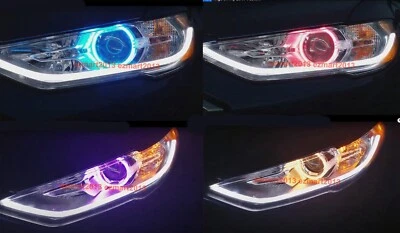 cotton RGB halo ring for Ford Fusion 17-19 headlight blue tooth Flash DRL lamp - Image 1 of 4