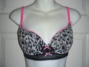 BETSY JOHNSON BRA-723650-Animal Attraction-32C-Pretty Pin-Up Corsalette Bump - Picture 1 of 2