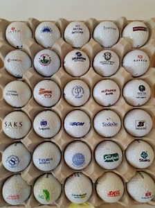 30 Logo Golf Balls Lot #047 Courses Brands Advertising Collectible vtg Sentry - Picture 1 of 5