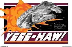 STAR WARS ~ MILLENNIUM FALCON YEE HAW ~ 22x34 FILMPOSTER ~ NEU/GEROLLT! - Bild 1 von 1