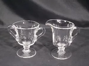 Heisey Plantation "gepresst" Milchkännchen & offener Zucker 2er Set - Bild 1 von 11