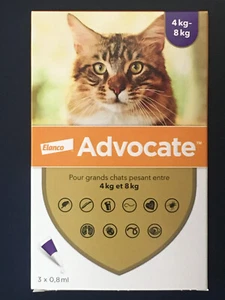 VERMIFUGE ANTI-PUCES SPOT-ON pour CHAT (4 à 8 kg) 3 pipettes - Bild 1 von 1
