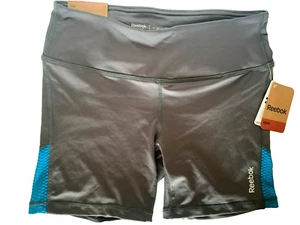 NEW! Reebok [S] Women's Compression Run/Track/Gym/Yoga Shorts-Grey - Picture 1 of 3