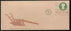 US. U573. 13c. American Farmer. #10  Plain FDC. MNH. 1976 - Picture 1 of 1