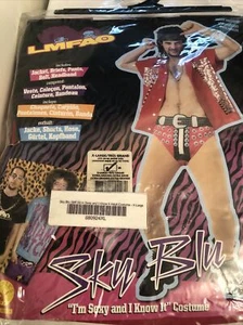 LMFAO Sky Blu Sexy Singer Adult Halloween Pink Cosplay Costume XL (44-46) - NEW! - Picture 1 of 10