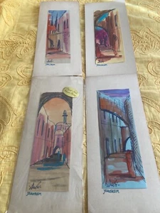 1967 Israeli Art -Jerusalem signed Dubi Original Water Color Painting judica - Picture 1 of 5