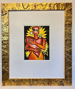 UNIKAT Elvira Bach " Herzdame " handsigniert Galerierahmung - Bild 1 von 1