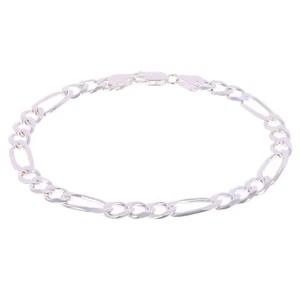 925 Sterling Silber massives Figaro Gliederarmband 6 mm 7" 8,2 Gramm - Bild 1 von 3