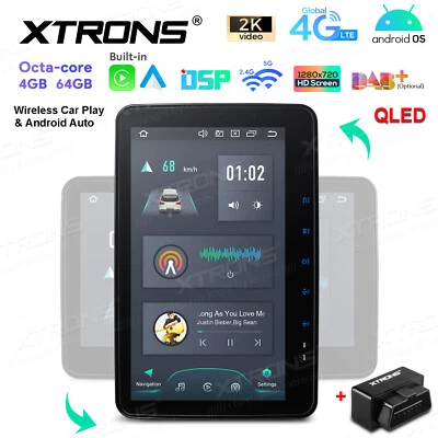 10.1" Double 2DIN Android 13 64G Car Stereo Radio GPS Navigation Wifi 1280*720 - Image 1 of 4