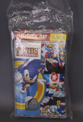 Sonic The Hedgehog Boys Big 100% Cotton Briefs Size 8 Pack 8 - Image 1 of 4