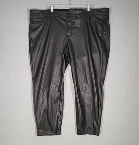 Torrid Pants Women’s 24 Regular Black Faux Leather Skinny High Rise Casual NWT - Picture 1 of 14