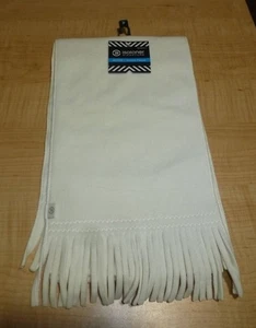 Isotoner Women's Soft Stretch Fleece Scarf With Fringe - White - NWT - Picture 1 of 2