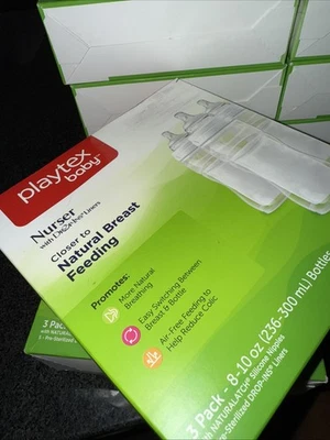 Lot Of 2 Playtex Baby Nurser Bottle With Drop-Ins Liners 3 Pack Bottles - Image 1 of 4