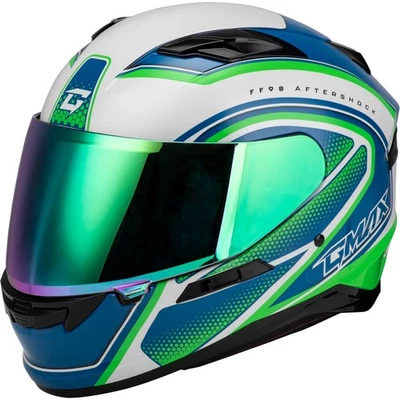 Casco de réplica GMax FF-98 - blanco/verde neón - mediano F1984795-ECE Foto 1 de 4
