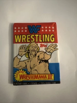 1987 Topps WWF Wrestling Wax Packs WWE ~ Unopened ~ HULK HOGAN ~e - Image 1 of 2