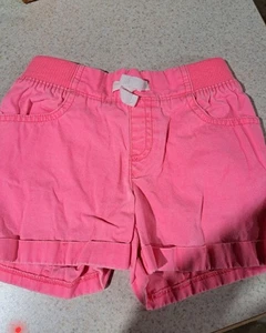 Girls Jumping Beans Hot Pink Chino Shorts Elastic Waistband Size 6 - Picture 1 of 5