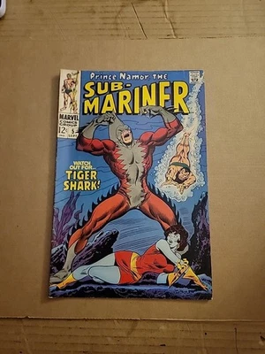 Sub-Mariner #5 VF 1st App & Origin of Tiger Shark 1st App Dr Dorcas Marvel 1968 - Image 1 of 4