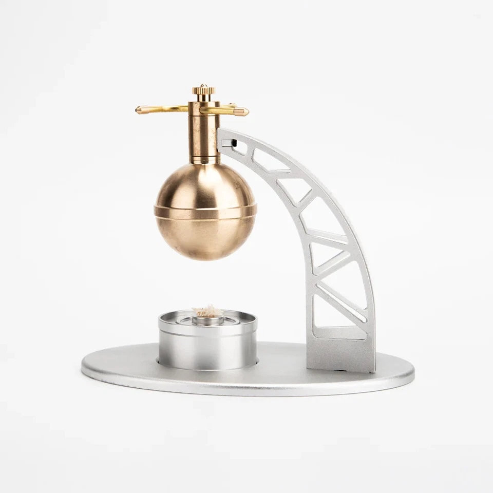 Hero's Engine Bladeless Radial Mini Steam Ball Model Aeolipile Engine - Image 1 of 4