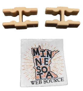 (2) K’NEX / Knex Tan 2 Position Coupling Short Connectors – Rare Standard Parts - Picture 1 of 2