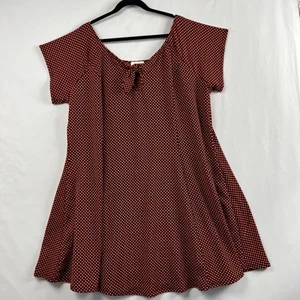 Fervour Modcloth Dress Womens Plus 4X Polka dot Shift Rockabilly Beach Festival - Picture 1 of 15