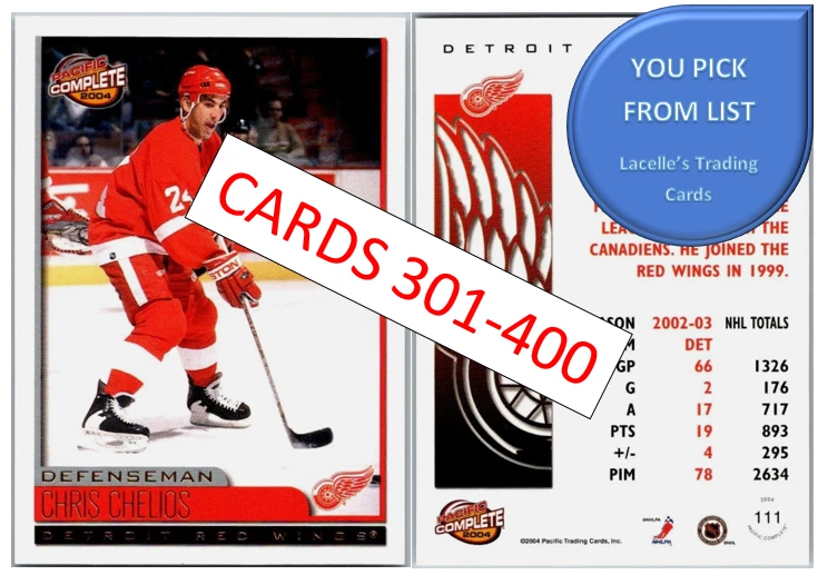 2003-04 Pacific Complete Hockey Base Cards (301-400)  - U-Pick From List - Image 1 of 1