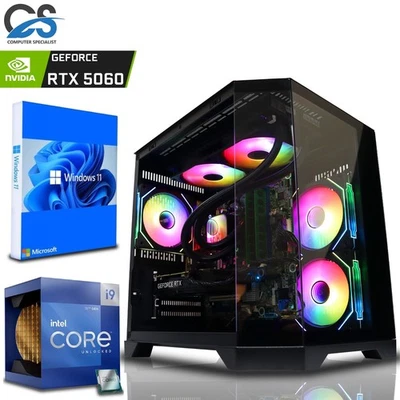 Gaming PC Intel i9 12900KF RTX 5060 8GB 32GB DDR5 1TB M.2 SSD WiFi Windows 11 - Image 1 of 4