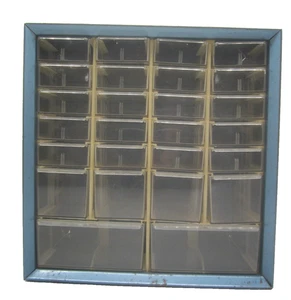 Vintage 26 Schubladen Metall Akro Mils Kleinteile Aufbewahrung Organizer Schrank **LESEN** - Bild 1 von 17