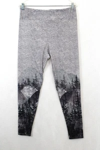 Legging LuLaRoe Tall Curvy TC gris avec imprimé forêt sur le fond neuf sans étiquette - Photo 1/7