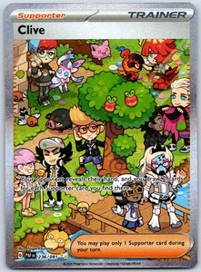 Clive 236/091 SV: Paldean Fates Pokemon - Special Illustration Rare SIR NM Holo - Picture 1 of 2