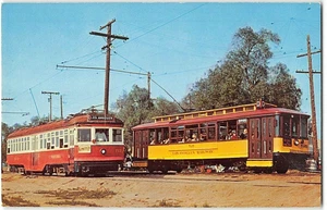 Orange Empire Trolley Museum, Perris, CA Los Angeles Eisenbahn Vintage Postkarte - Bild 1 von 2