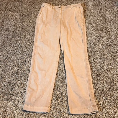 Pantalones para mujer J. Jill color caqui tostado estilo chino talla 6 recortados pierna recta Foto 1 de 4