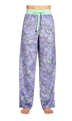 Star Wars Mandalorian the Child Women’s Pajama Fleece Pants, L Foto 1 de 3