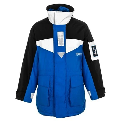 PERRY ELLIS Blue Padded Bieber America Anorak Parka Jacket Size M Oversized - Image 1 of 4