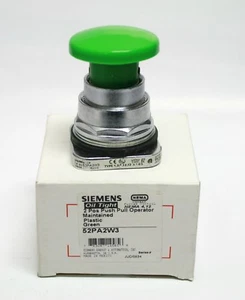 52PA2W3 SIEMENS 2 Position Pushbutton Maintained Green Push Pull Operator Plasti - Bild 1 von 5