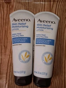 Aveeno Skin Relief Moisturizing Lotion 8oz Fragrance Free Dry Skin 2PCK (SKU327) - Picture 1 of 6