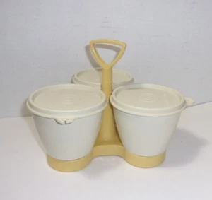 Vintage Tupperware Condiment Set w/ Lids - Picture 1 of 6