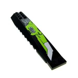 1x Lego Wedge Wing Plate 16x4x1 Black Left Exo-Force 8104 45301pb007 - Picture 1 of 1