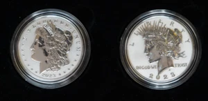 2023-S Morgan & Peace Dollar REVERSE Proof Two-Coin US Mint Set in OGP! - Picture 1 of 4